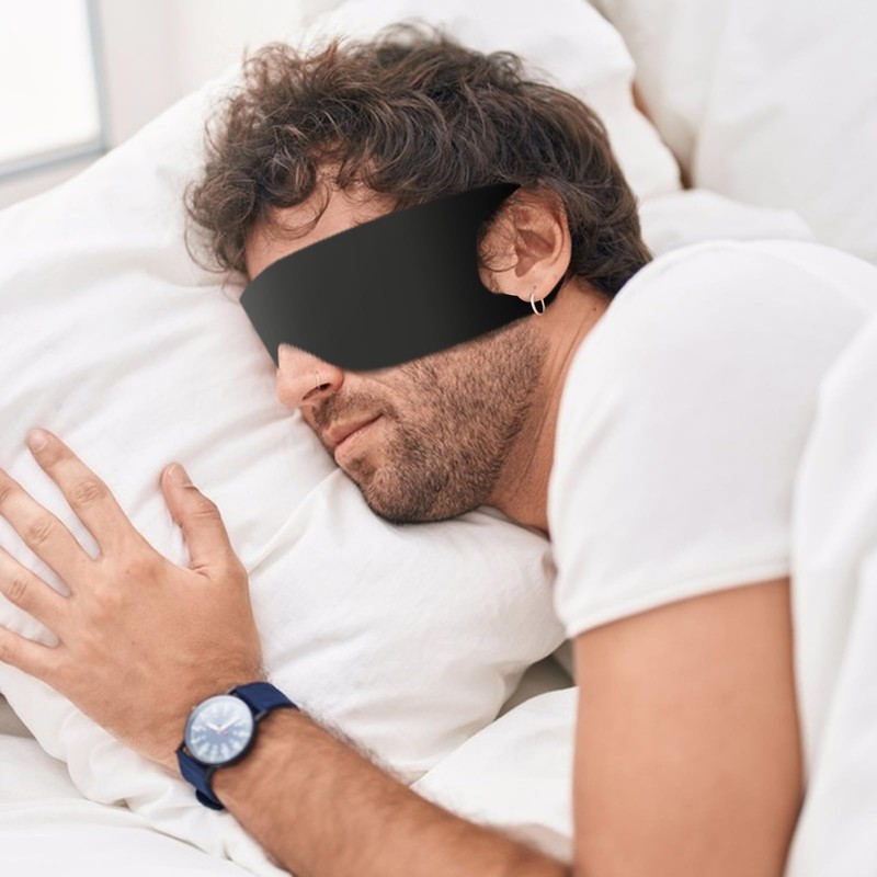 LuckyOpt 2PCS Ultra-Thin Eye Mask, Lightweight Breathable Elasticity Sleep Mask