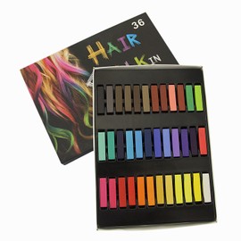 Trimming Shop Temporary Hair Chalk Colour Pastel Hair Dye - 36pcs Hair Chalk Set, Non-Toxic Pastel Hair Dye Hair Color for Halloween Makeup Birthday, Salon Washable Hair Dye, Pack of 1