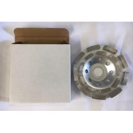 115mm Diamond Grinding Disc Double Row for Concrete Stone Granite Marble and Tiles. 22.2mm hole with seperate reducing ring to 20mm.