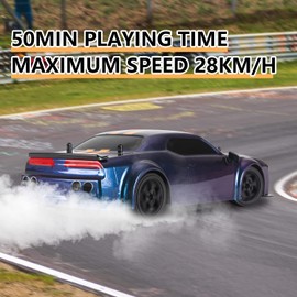 iBliver RC Drift Car, 1:14 Remote Control Car 4WD Drift RC Cars Vehicle 28km/h High Speed Racing RC Drifting Car Gifts Toy for Boys Kids