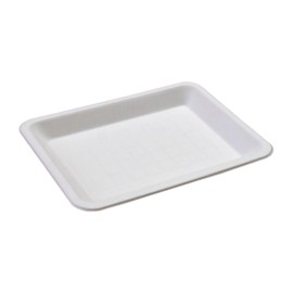 T005 Disposable Square Plates, Eco and Fashionable, E-Mold Square Tray, 7.9 x 5.9 inches (20 x 15 cm), Pack of 50