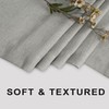 KOUFALL 96 Inch Grey Shower Curtain,Natural Linen Fabric Extra Long