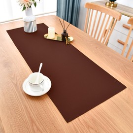 Farmhouse Chocolate Table Runner Small Short Table Runners 36 Inches Coffee Table Runner for Dresser Living Room Bedroom Holiday Party Banquet 12X36 Inch