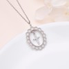 DAOCHONG 925 Sterling Silver Dangling Cross Necklace Faith Pendant Christian