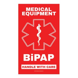 BiPAP Medical Equipment Luggage Tag - Handle with Care, DOT and ACAA regulations (Lug-BiPAP -329) Quantity (1)