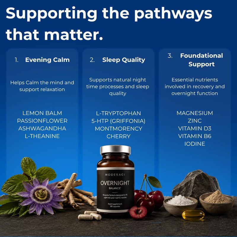 Overnight Balance | Sleep Support Supplement | 90 Capsules |