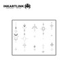 2 Sheets Starry Finger Temporary Body Art, Realistic Matte Look