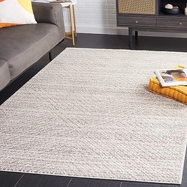 Safavieh Jade Collection Area Rug - 6'7" Square, Beige & Ivory, Geometric Design, Ideal for High Traffic Areas in Living Room, Bedroom, Dining Room (JAD101B-7SQ)