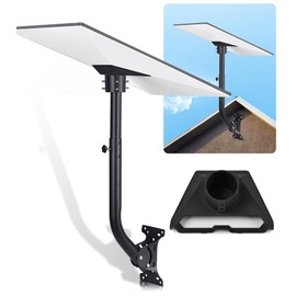 Steinwhale Adjustable Mounting Kit with Aluminum Pipe Adapter Pole Mount for Starlink Standard/Gen 3, Long Wall Roof Mount, Corrosion Resistance, Easy to Install