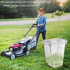 Niurui Garden Trash Bag Holder - Outdoor Leaf Bag Support Stand Multi-Use Metal Garbage Bag Holder Frame Holds 30-45 Gallons Bag for Leaves, Camping, Yard Weeding, Lawn Party