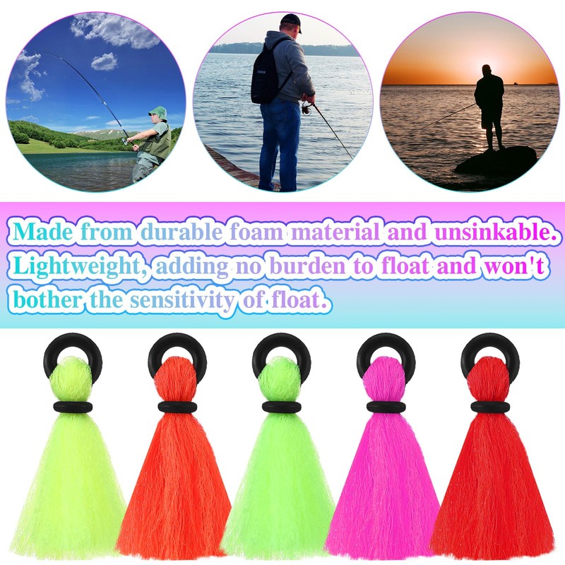 JolliLudo 25 Pcs Strike Indicators for Fly Fishing Wool Yarn