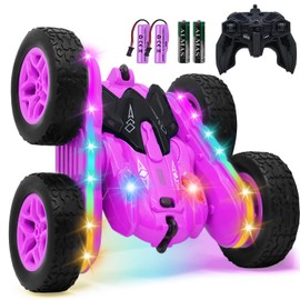 Tailtango Remote Control Car, Stunt RC Cars 2.4Ghz Double Sided 360° Rotating RC Crawler with Strip Lights and Headlights, 4WD Off Road Drift Truck for Boys Girls Birthday Gift