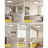 1pack 24 Inch Remote Control Dimmable Large LED Flush Mount
