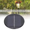 T best 4Pcs High Efficiency Round Solar Panel, 6V 80MM