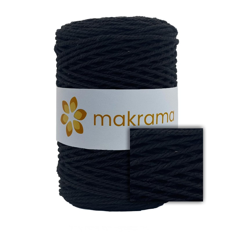MAKRAMA Cuerda de Algodón 2mm Macramé 200 Metros 500gr Colores