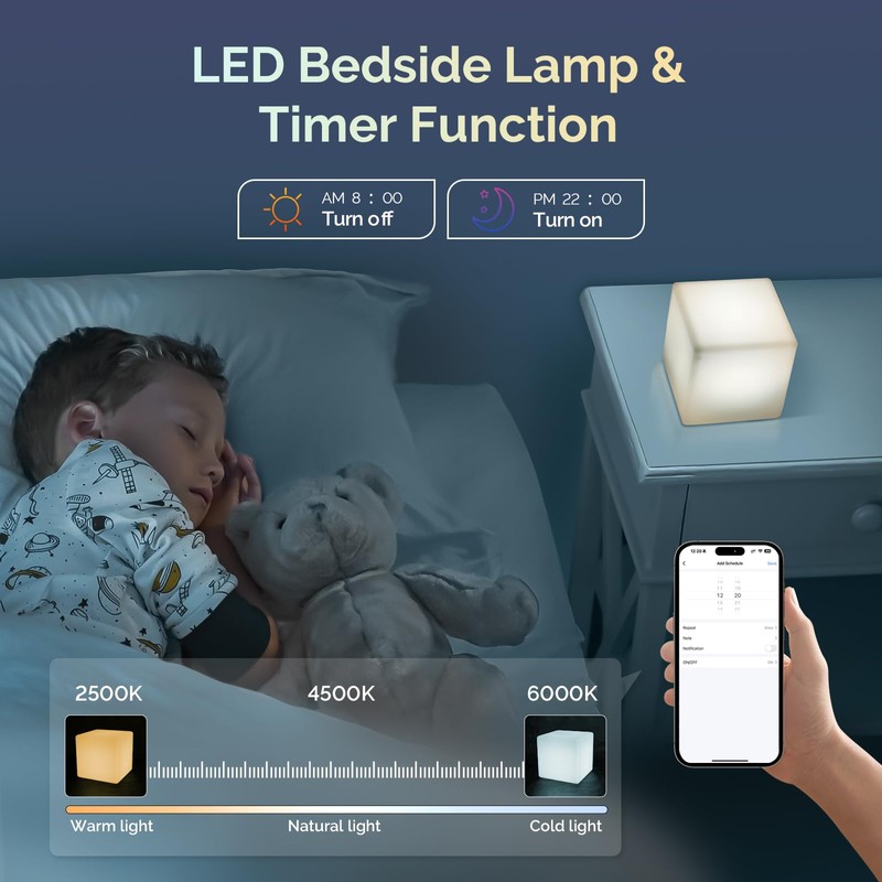 LOFTEK Smart LED Cube Lights, RGBCW Color Change Atmosphere Lights