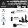 #8 x 3/4" Wood Screw 50PCS Black Phosphate Coated Stainless
