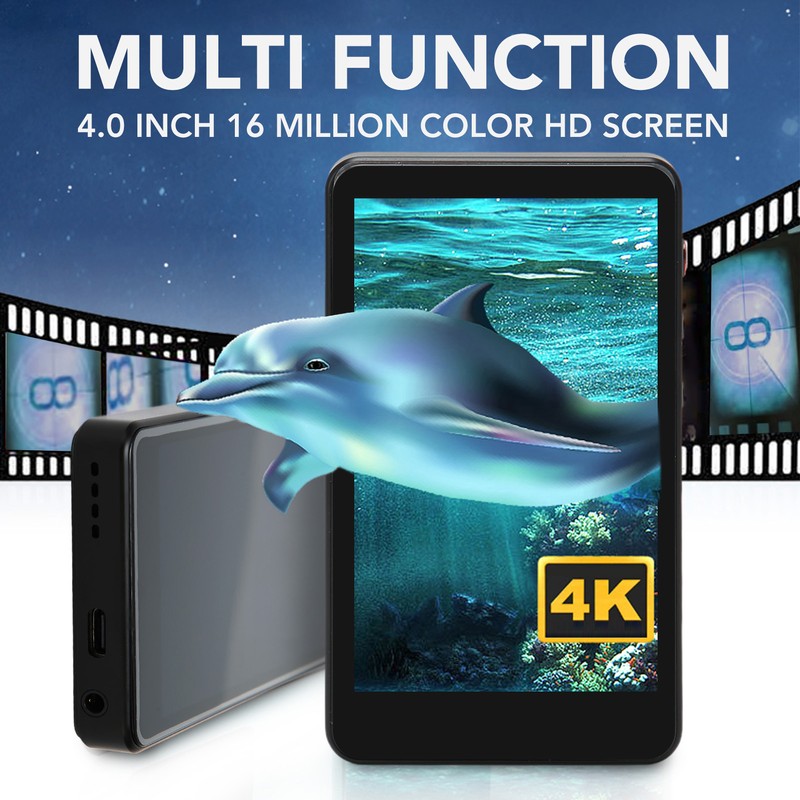 MP4 Player 4 Inch Full Touch Screen HD Noise Reduction
