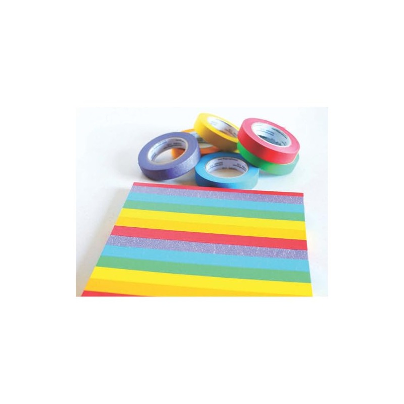 Fun Express Colored Masking Tape Set 1" X60 Yd-9 Pc