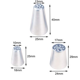 5 Pieces Large Piping Tips Set and 3Pcs Russian Grass Cream Tips DIY Decor Baking Tool, Stainless Steel Piping Nozzles Kit for Pastry Cupcakes Cakes Cookies Decorating