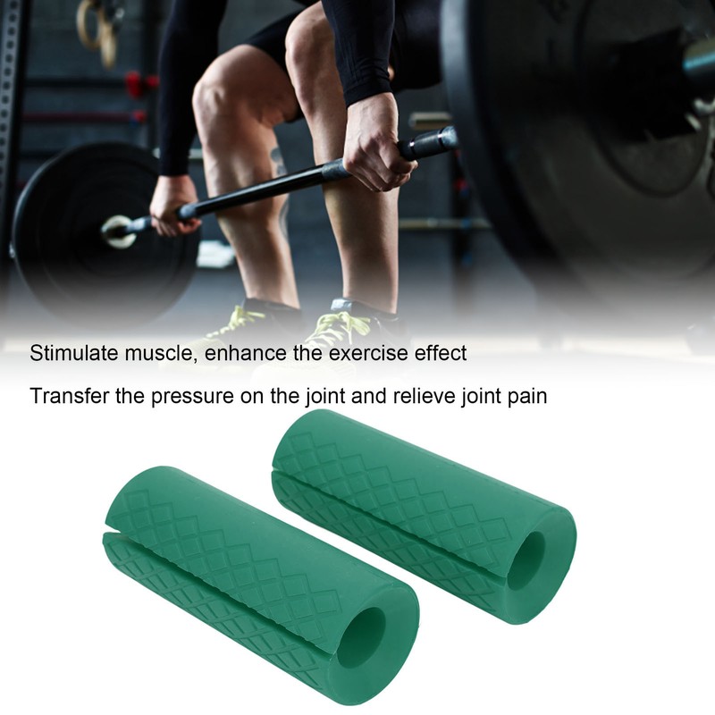 1 Pair Dumbbell Grip Silicone Anti Slip Thicken Bar Grip