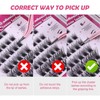 MozyVex 36PCS Enduring Self Adhesive Eyelashes Cluster DIY Pre-Glued Cluster
