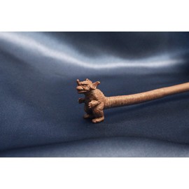 Folkart Chopsticks, Brown, Length: Approx. 9.1 inches (23 cm), Godzilla Figure, Chopsticks, Brown, Chopsticks Rest Included
