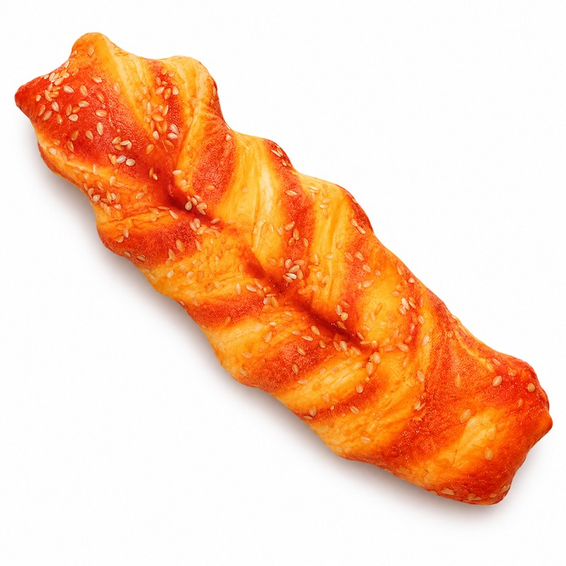 20cm Realistic Bread Plush Pillow – Soft Stuffed Hug Pillow