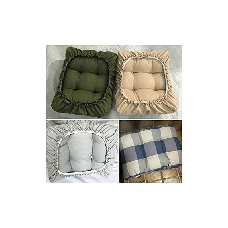 TINTON LIFE Padded Rectangle Bar Stool Cover Cushion with Elastic