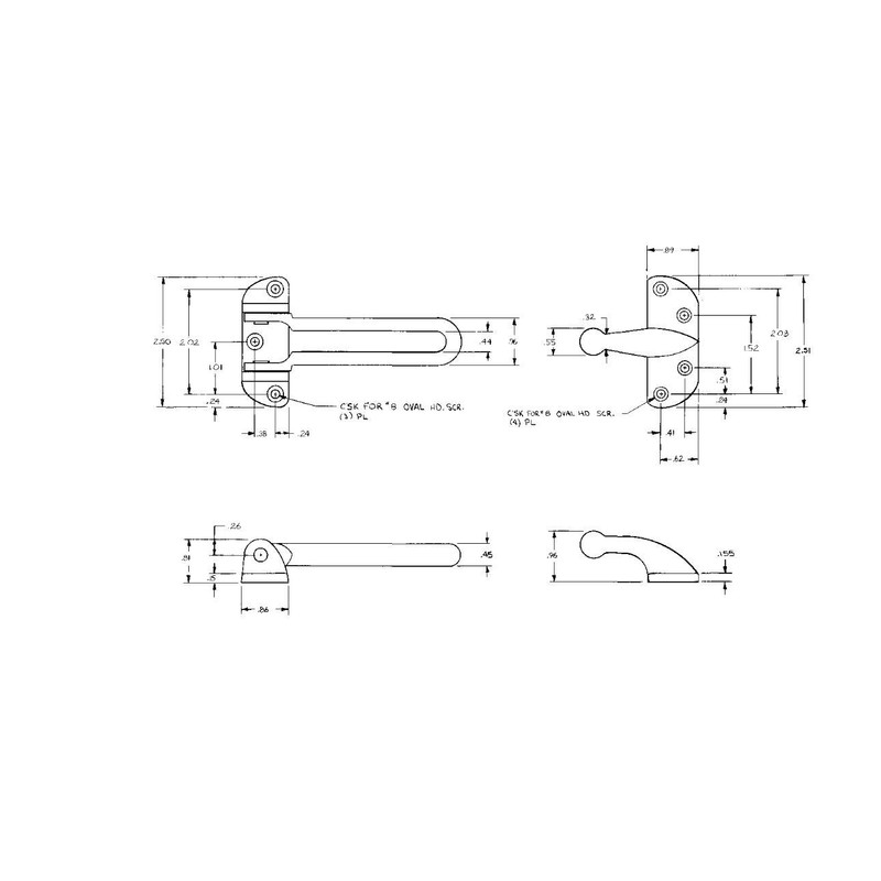 National Hardware N199-679 V804 Door Security Guard in Brass,3/8" x