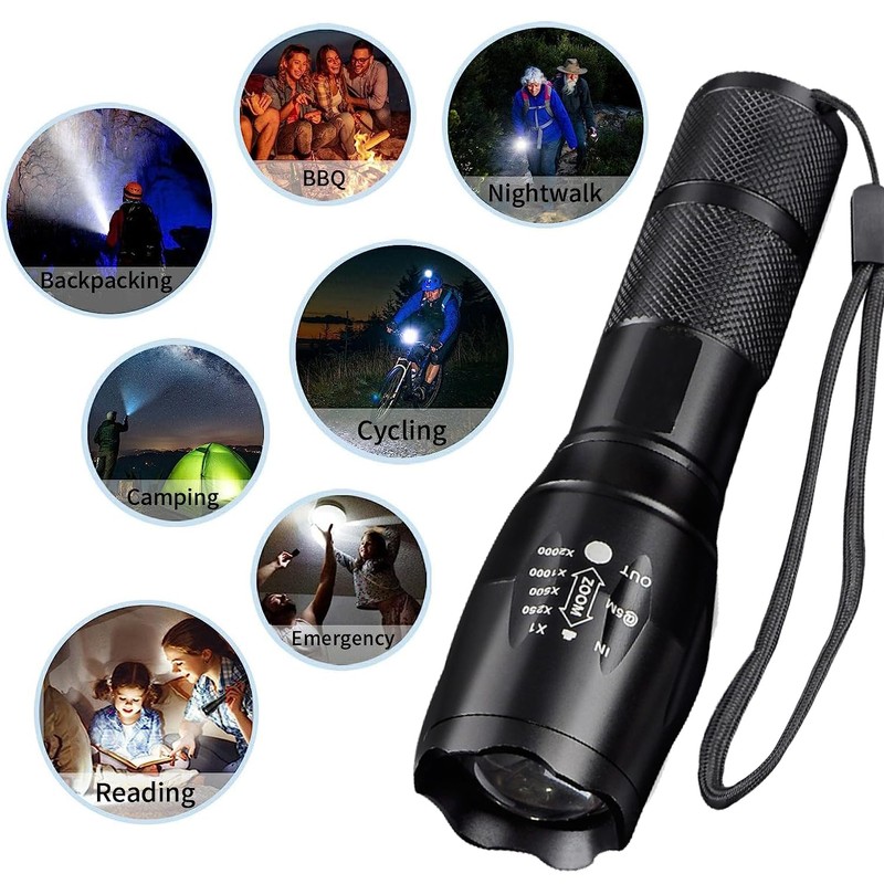 MVIOCS LED Flashlights High Lumens - Flashlights for Camping, Hiking,