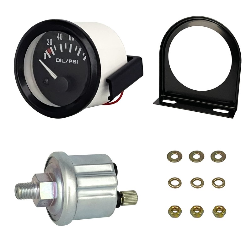 52mm 2 Inch Oil Pressure Gauge Meter Kit with Sensor