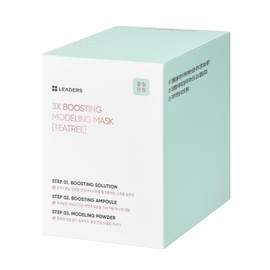 LEADERS 3X Boosting Modeling Mask | 3-Step Korean Skincare with Tea Tree Set of 3 | Soothing, Hydrating & Comforting for Irritated Heated Skin | Relieve Skin Sensitivity - 3 Pack (Teatree)