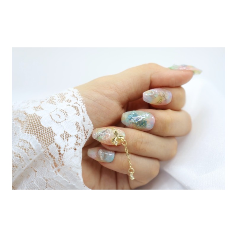 Handmade nail tips - Fiona - Almond / 수제네일팁 -