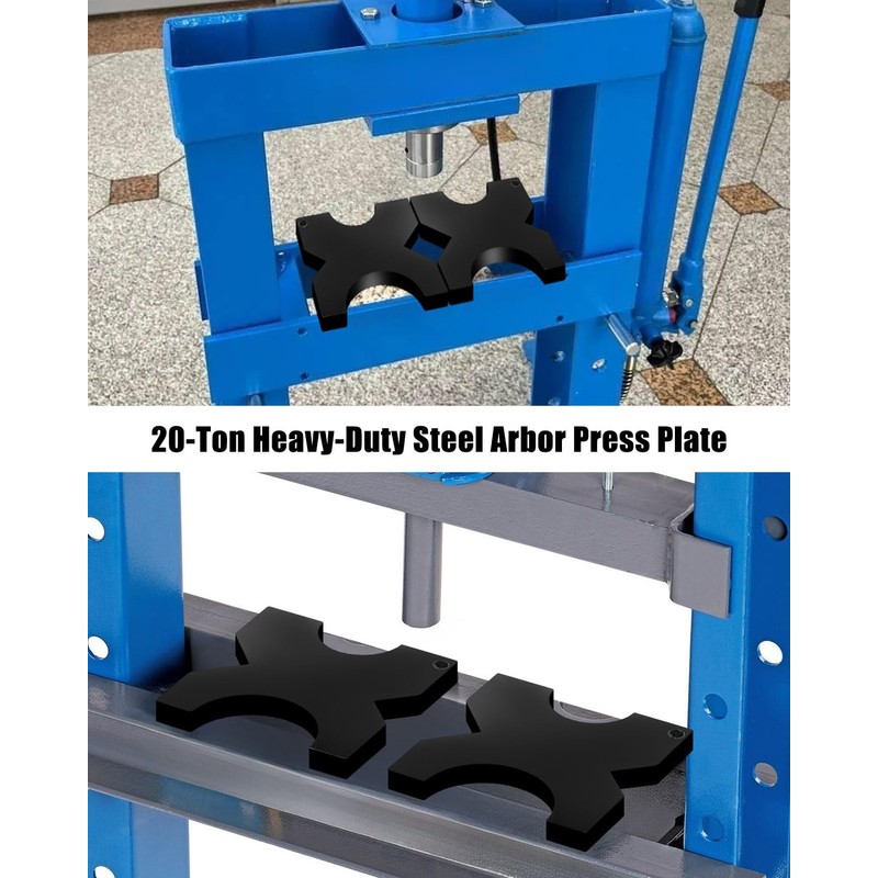Arbor Press Plate, 1"x 5"x 5" Heavy-Duty Steel Hydraulic Press