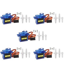 ACEIRMC 5pcs SG90 Servo Motor Micro Servo 9G Servo Motor for RC Robot Arm Helicopter Airplane Remote Control Blue