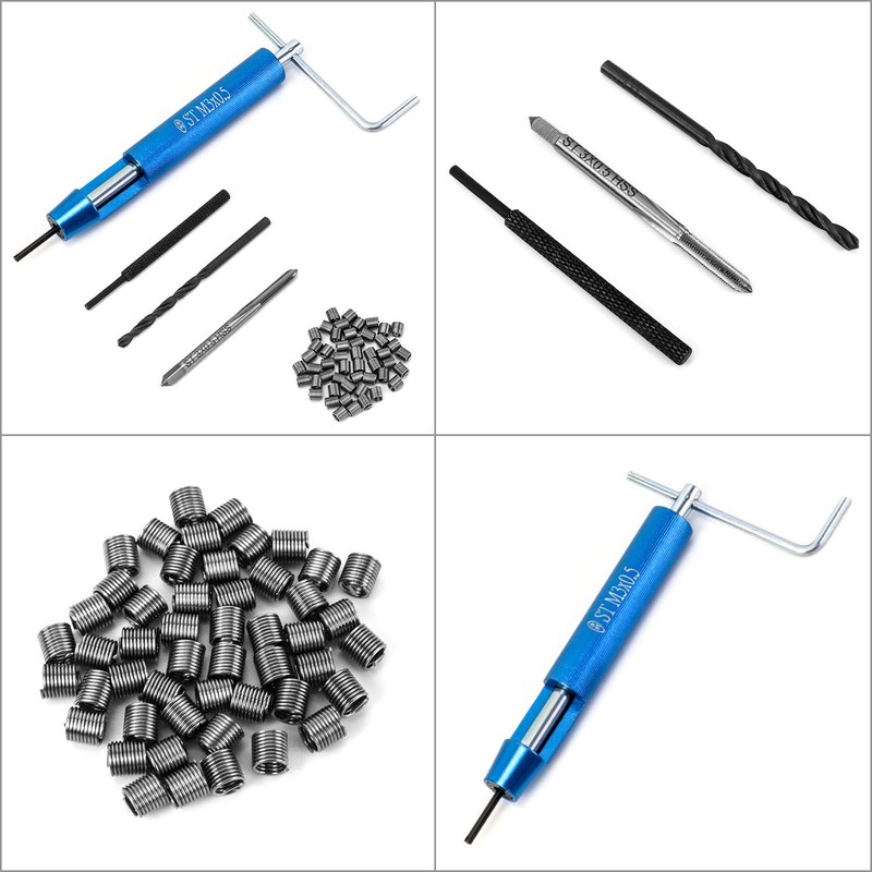 QWORK Thread Repair Kit, Thread Repair Kits, M3 x 2D