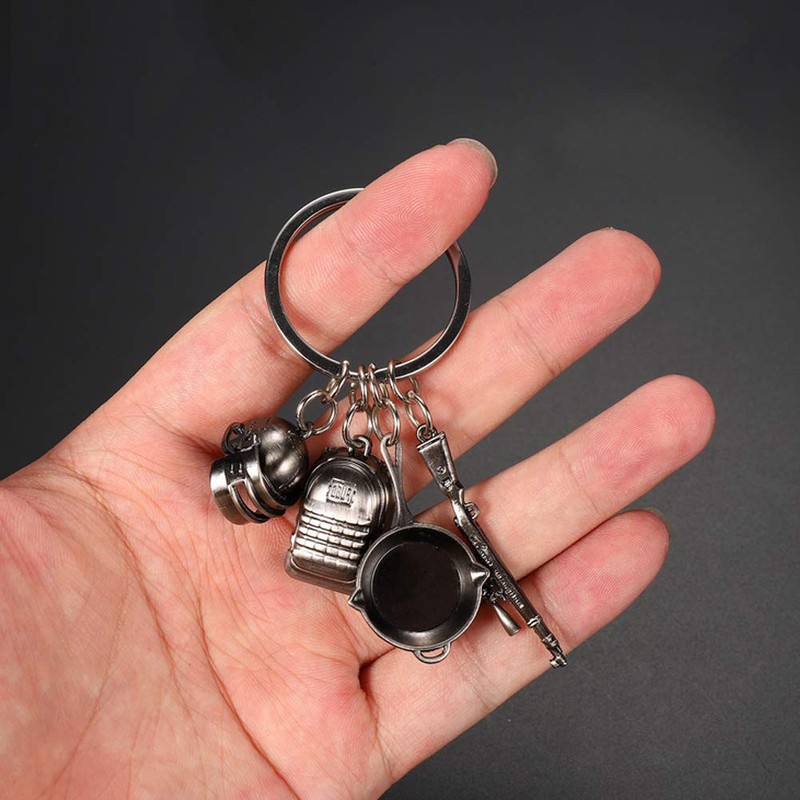 Stainless Steel Keychain with PUBG Interesting Model for Children and