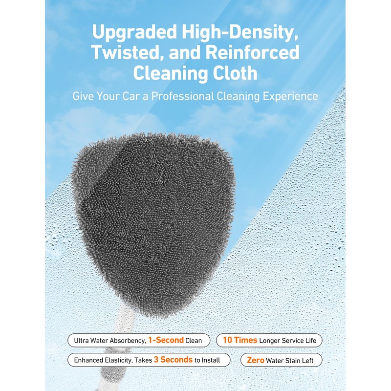 AstroAI Windshield Cleaner Tool, Car Interior Detailing Cleaning Kit with