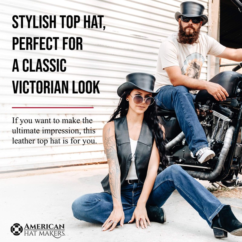 American Hat Makers Marlow Leather Top Hat — Stylish &