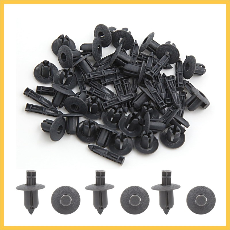 REPAIROCK 30Pcs 8mm Hole Plastic Push Type Rivet Fastener Door