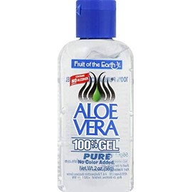 Gel de aloe vera Fruit of the Earth, 2 onzas, tamaño de viaje (paquete de 3)