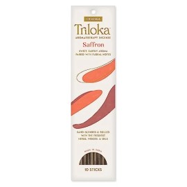Triloka Saffron Incense Sticks 10 CT Natural Aromatherapy Clean Burn