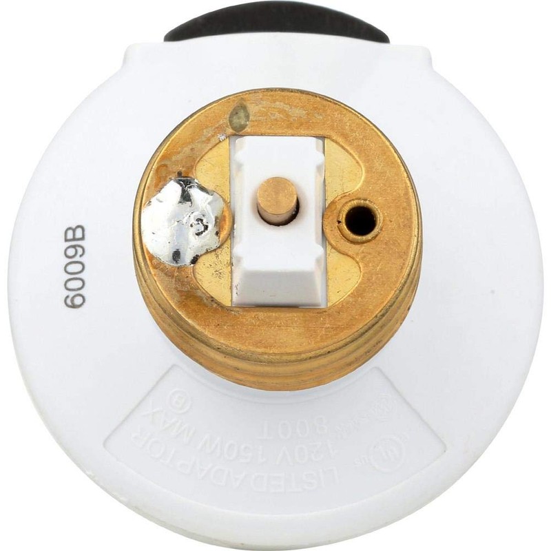 Westek 6009B 100W Full Range Lamp Socket Manual Dimmer, White