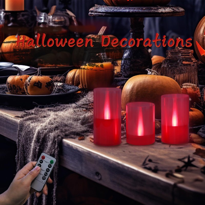 LANKER Flameless Candles with Remote Control and Timer, Battery Operated