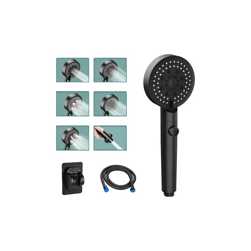 Regadera Kit De Ducha Tipo Telefono De Mano Acero Inoxidable