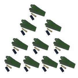 HYAT 18TL 18S Bucket Tooth +18-20PN Pins + 18-20LK Locks, 18 Series Mini Excavator/Backhoe Bucket Dirt Tooth - 10 Pack