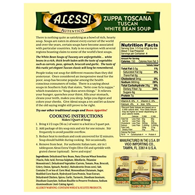 Alessi Autentico Premium Soups, Traditional Flavors, 6oz (Variety, Pack of