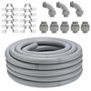 1 Inch 50 FT Non-Metallic Liquid-Tight Conduit Connector Kit, Flexible