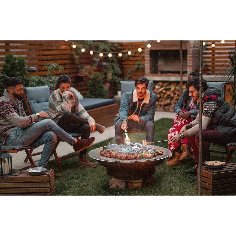 onlyfire Foldable Fire Pit Cooking Grates for Grilling, BBQ Solid